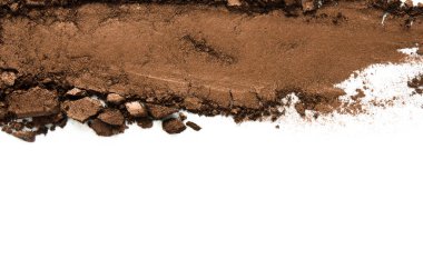 Kırık göz farı ya da toz dokusu. Moda ve güzellik endüstrisi kavramı. Yakın plan. Uzayı kopyala - Görüntü