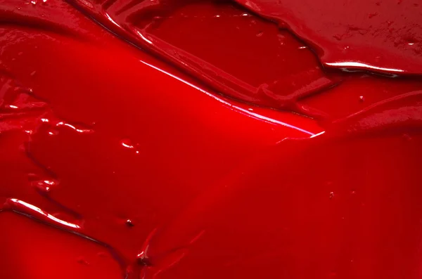 Mancha Textura Batom Vermelho Tinta Acrílica Imagem — Fotografia de Stock