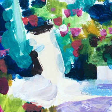 Fırça darbeleri. Modern sanat. Soyut sanat geçmişi. - Görüntü