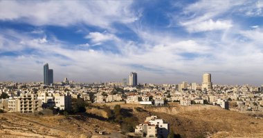 Amman manzarası modern bina ve yapılar