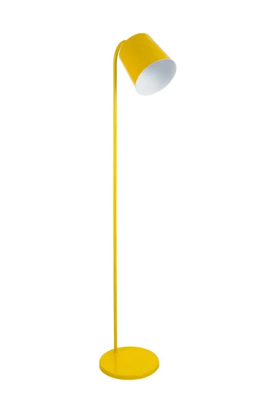Lampadaire jaune isolé sur fond blanc — Photo