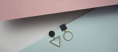 Renklere göre modern tasarım küpe çifti