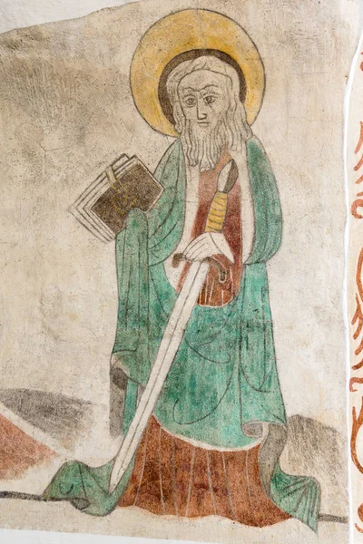 St. Paul met zwaard en boek in zijn handen — Stockfoto