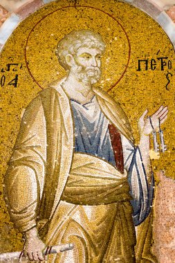 Cennetin anahtarları ile Saint Peter. 