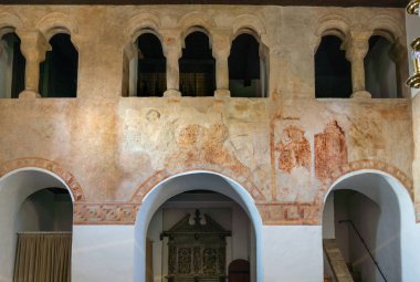 Bir ortaçağ kilise gentlefolk için Arcade