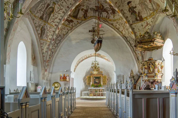 Demark 루터교 교회 인테리어 — 스톡 사진