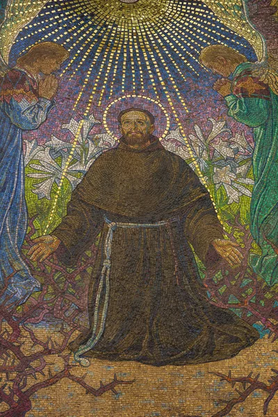Mozaïek van St. Franciskus van Assisi — Stockfoto