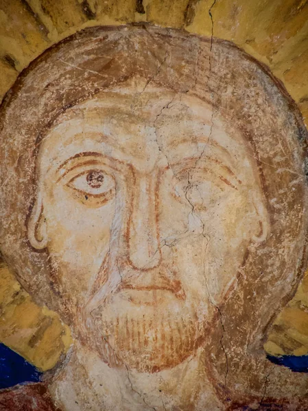 Tvář Ježíše Krista, středověké malířství — Stock fotografie