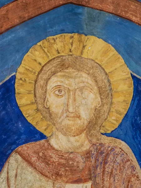 Starověké Ultramarín malba Ježíše Krista — Stock fotografie