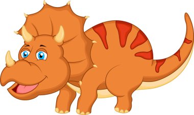 sevimli dinozor karikatür çizimi