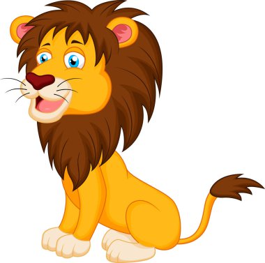 Çizgi film aslanının çizimi