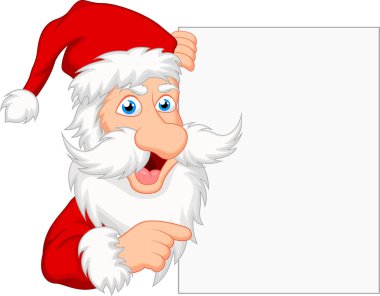 Boş tahtası olan Noel Baba 'nın çizimi