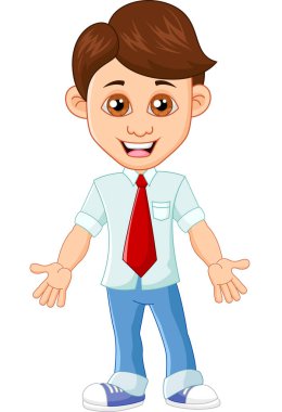 Komik çizgi film adamı boş eller gösteriyor.