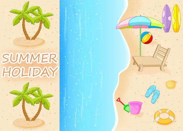 Yaz tatili afişi.