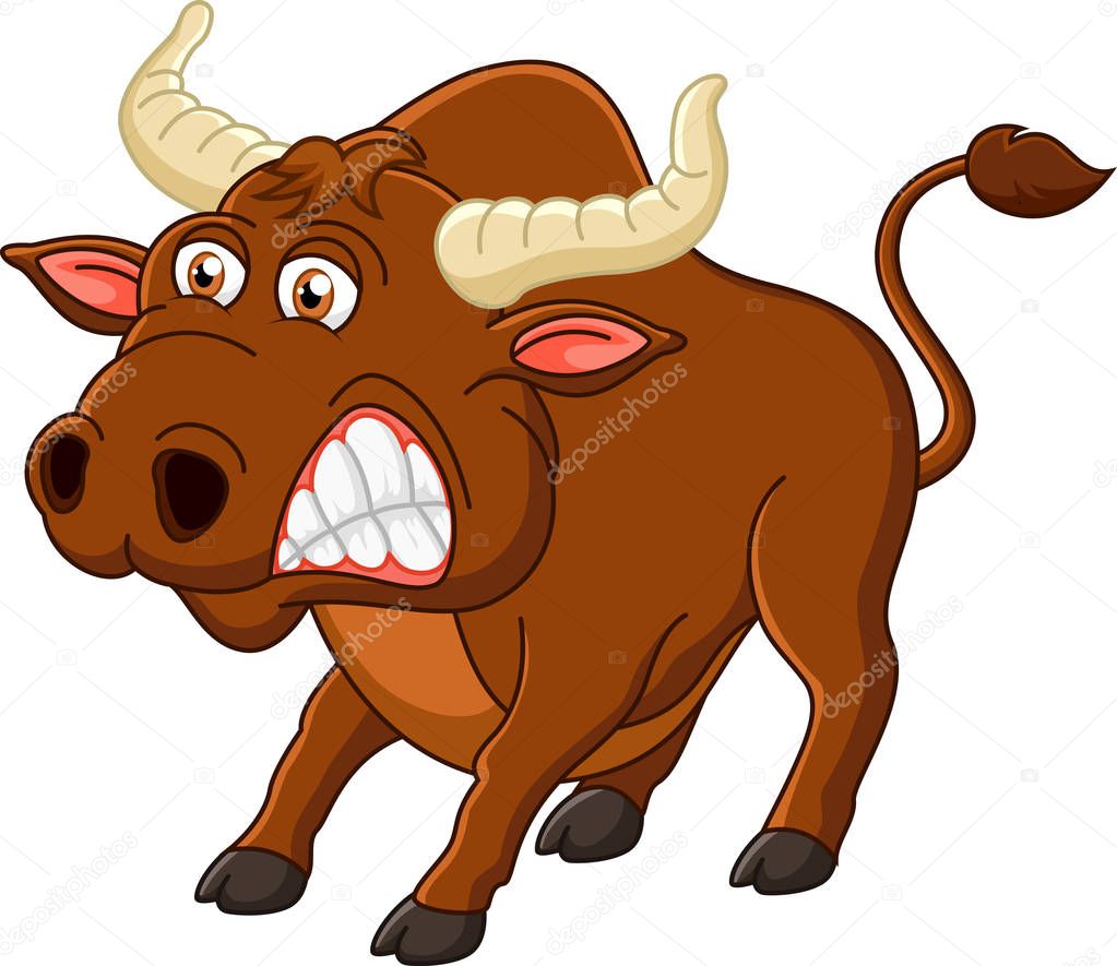 illustration of the bull cartoon