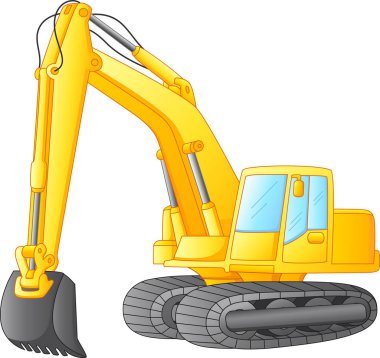 İnşaat kazıcısının vektör illüstrasyonu