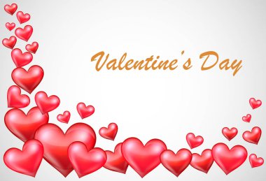 Kırmızı kalpli sevgililer günü arkaplanı