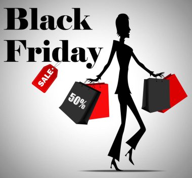 Kara Cuma alışveriş arkaplanı