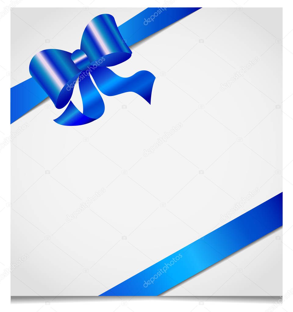 Greeting card with ribbons, vector illustration 