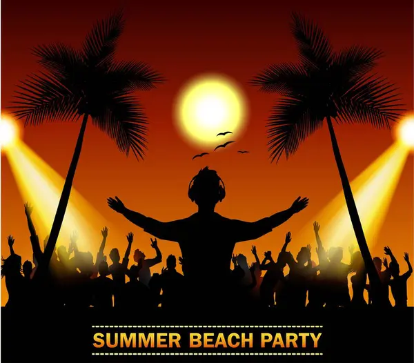 Dans siluetleriyle yaz kumsal partisi