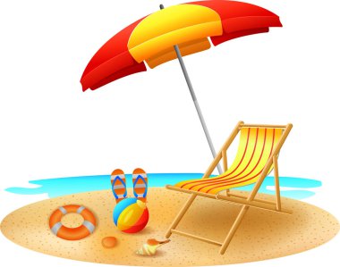 Şemsiyeli plaj sandalyesi