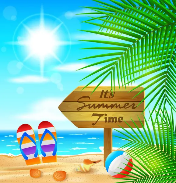 Yaz arka plan, vektör çizim