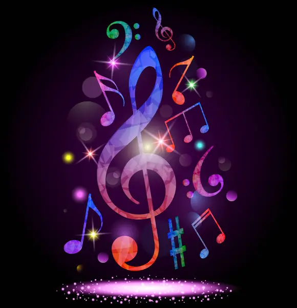 notalarla soyut müzik arkaplanı