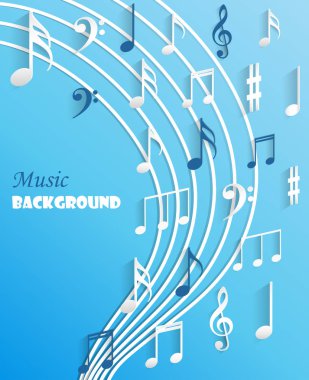 notalarla soyut müzik arkaplanı