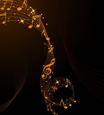 notalarla soyut müzik arkaplanı