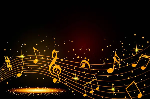 notalarla soyut müzik arkaplanı