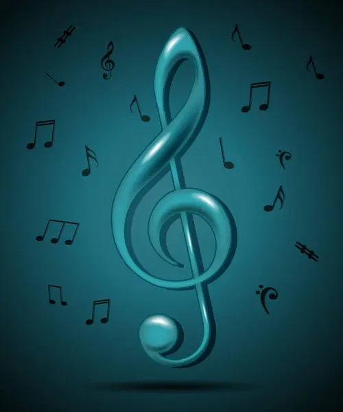 notalarla soyut müzik arkaplanı