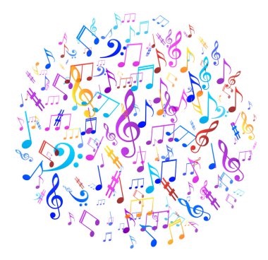 notalarla soyut müzik arkaplanı