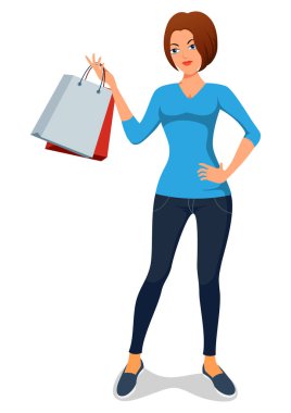 Alışveriş merkezindeki kadın.