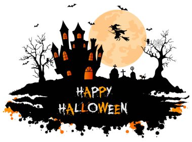 Cadılar bayramı arkaplanı yarasalar ve balkabağı