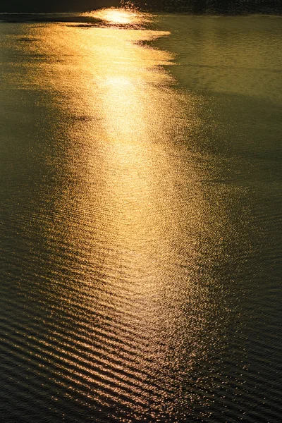 The water in the golden glow of sunset — Stock Photo, Image