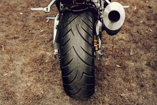 Wheel of a sports motorcycle — Stock Photo, Image