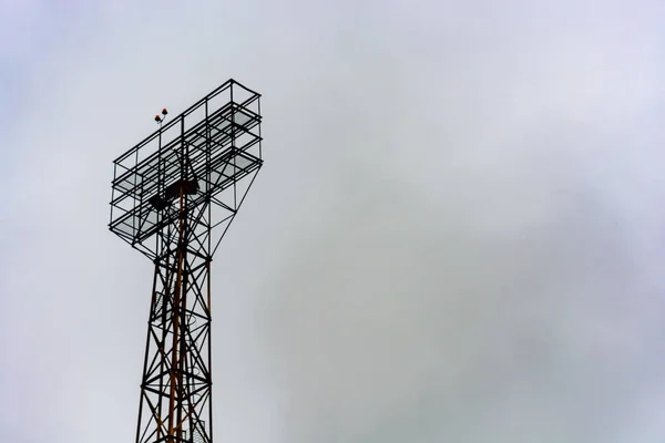 Tower for searchlights in the stadium — Stock Photo, Image