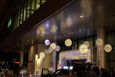 Varşova, Polonya - 08 Aralık 2016: Otelde Taksi Varşova 'da bir Nikah