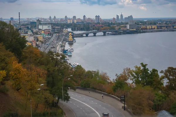 Pohled na Kyjev v oblasti poštovní oblasti — Stock fotografie