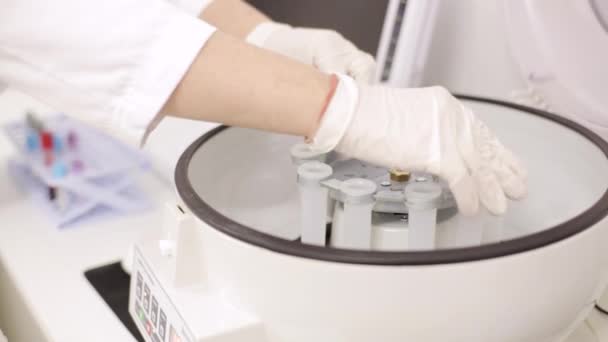 Dispositivo digital para el análisis de sangre — Vídeo de stock