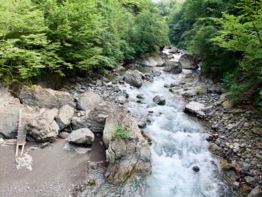 Dağ nehir, Abhazya'da, Caucasus