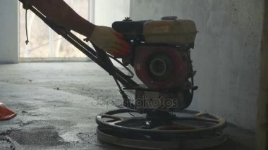 Mekanize harç şap beton zemin yakın çekim ağır çekim