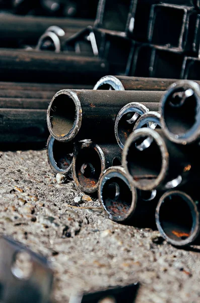 Metal Paslı boruları adet arka plan