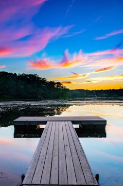 Balık tutma dock Cape Cod Massachusetts 