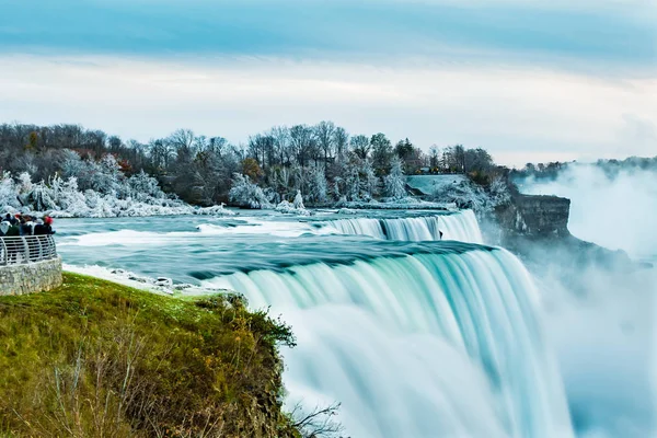 Cataratas Del Niágara Después Una Tormenta Hielo Otoño — Foto de Stock