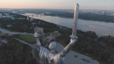 Vatan anıt Kiev, Ukrayna'nın havadan görünümü