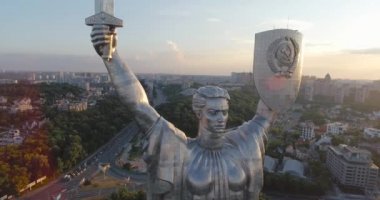Vatan anıt Kiev, Ukrayna'nın havadan görünümü