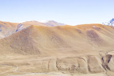 Manzara panorama Kafkasya dağ sonbahar hills gündüz ile