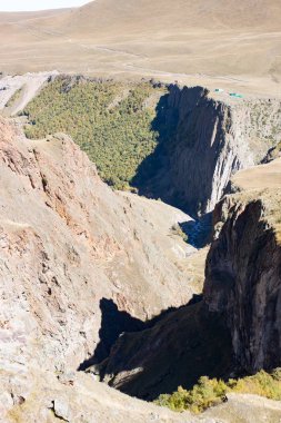 Manzara panorama Kafkasya dağ sonbahar hills gündüz ile