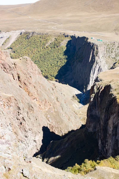 Manzara panorama Kafkasya dağ sonbahar hills gündüz ile